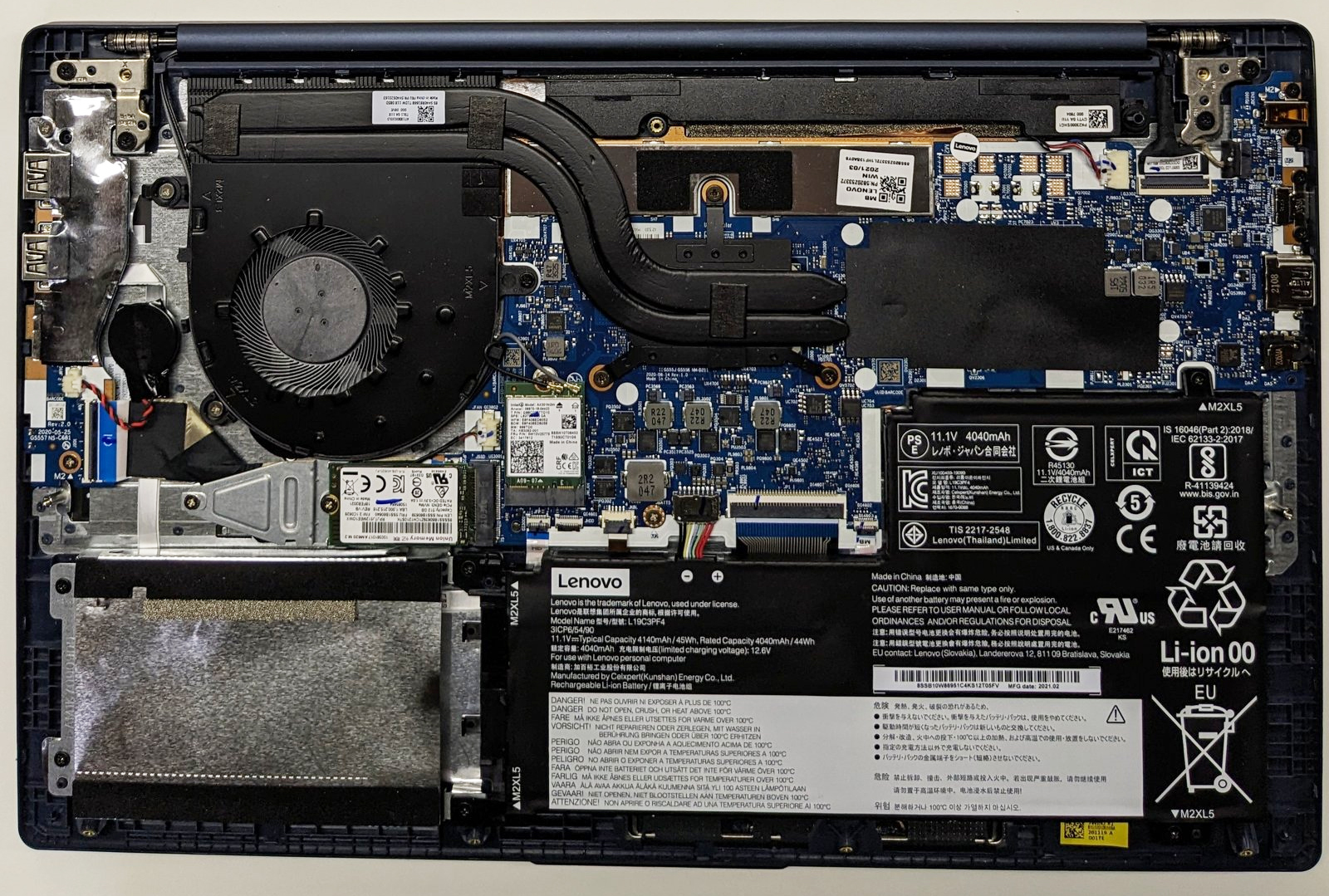 Internal Photo of Lenovo 15ARE XIAOXIN-15ARE 2020 Ideapad 5-15ARE05 5-15ITL05 Russian RU keyboard (IdeaPad 5 15ITL05)